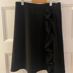 RIANI Black Ruffle Skirt